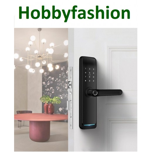 TOKYO BLACK Incuietoare smart cu amprentă, Bluetooth, WiFi, cod
